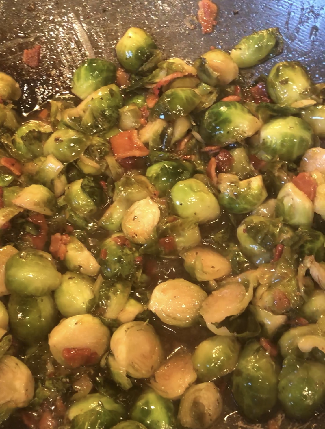 Honey Roasted Balsamic Bacon Brussels Sprouts